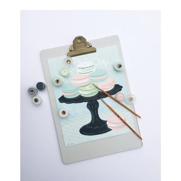 ELLE CREE DIY PAINT BY NUMBER KIT MACARONS ON PEDESTAL NEW - Picture 2 of 5